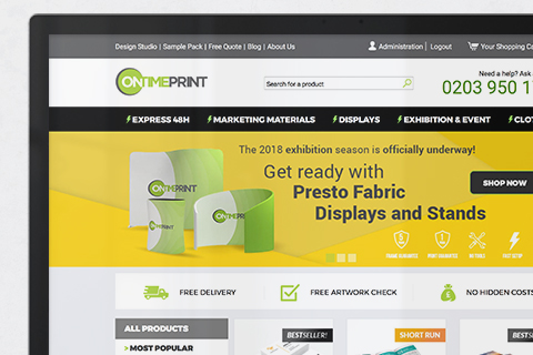 Ontimeprint shop screenshot